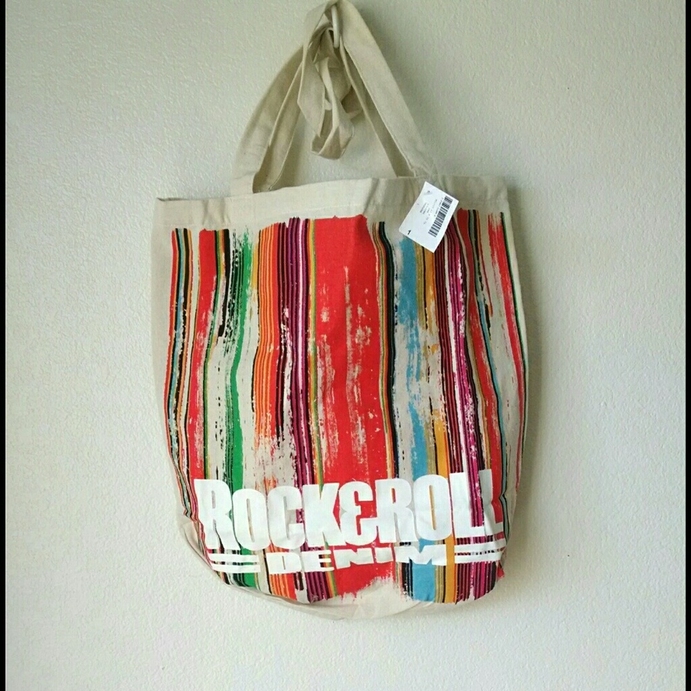 SOLD 🔥3/$15 Host Pick Rock n Roll Denim Bag - Picture 4 of 6